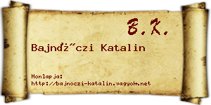 Bajnóczi Katalin névjegykártya