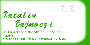 katalin bajnoczi business card